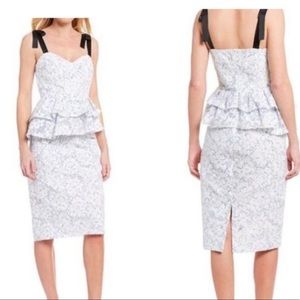 Gianni Bini Janice peplum white lace dress